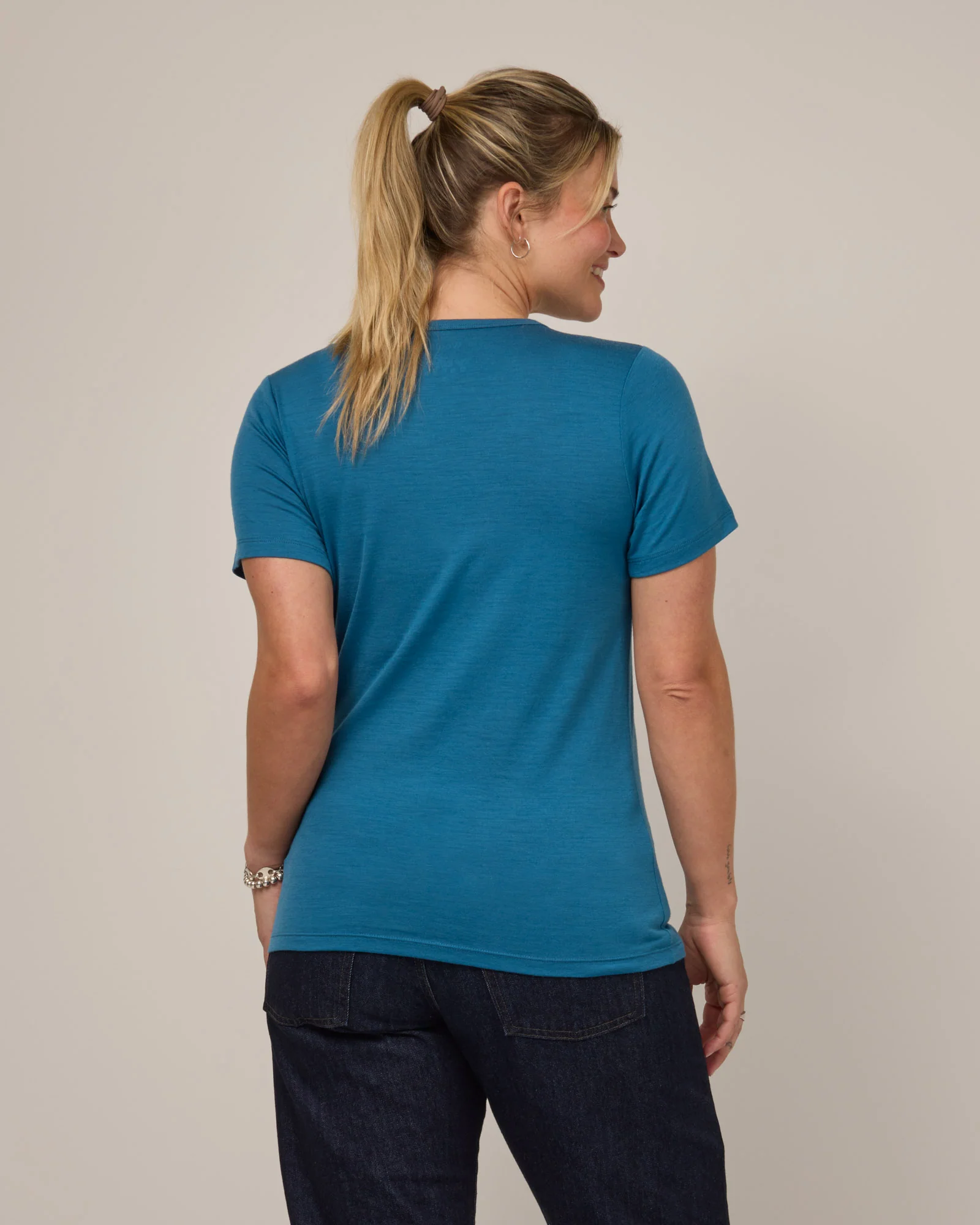 Cara 100% Wool Fitted Tee - Image 2